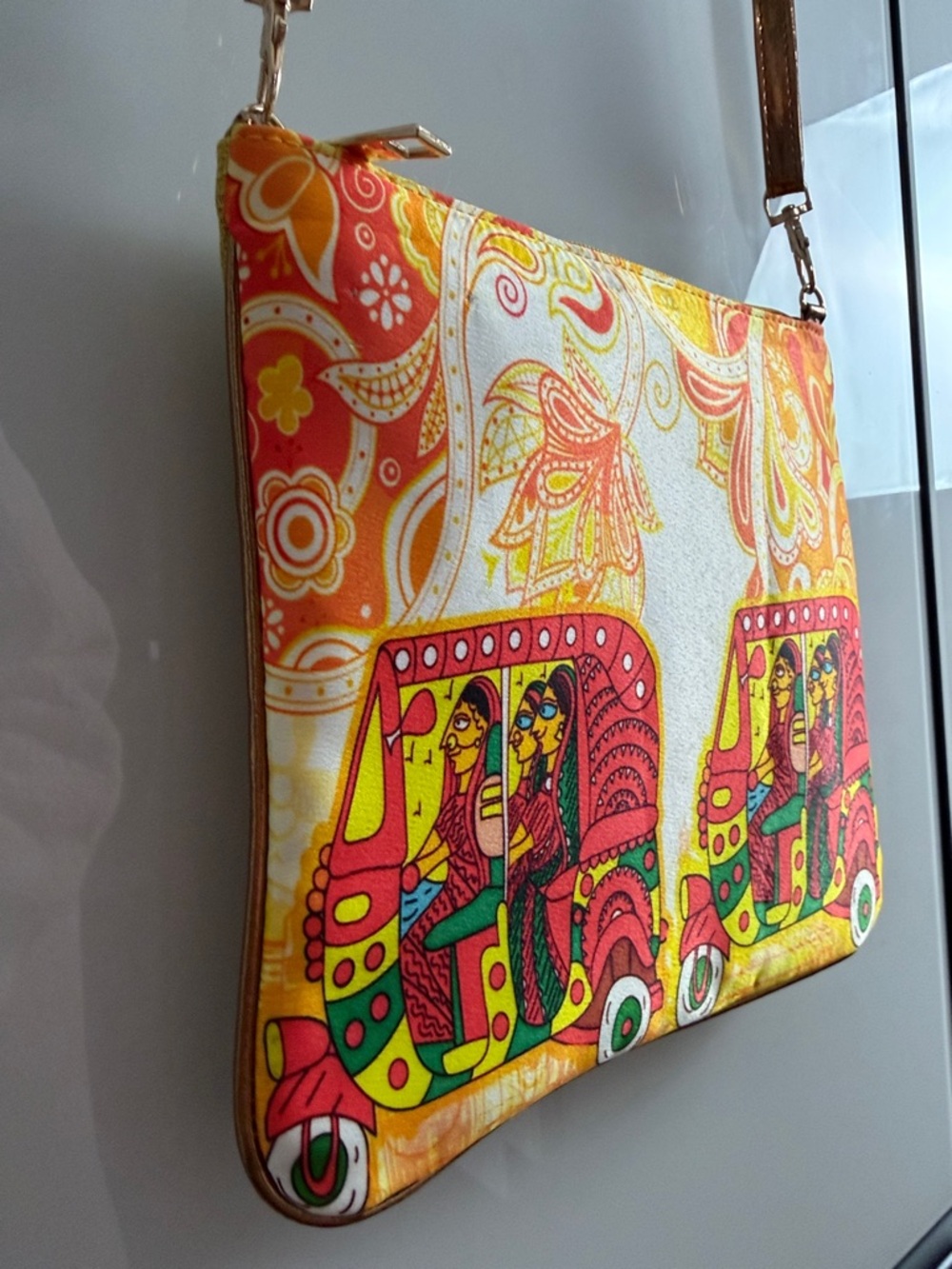 Like New Metallic Boho Festival Rickshaw Crossbody Bag Artsy Retro Purse - Picture 5 of 16
